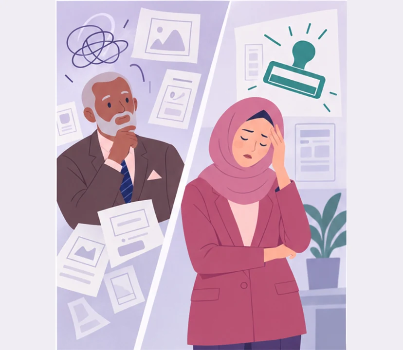 Samuel and Amira are frustrated by the result of an unclear message.